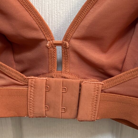 LIVELY Unlined Mesh Bra Size 1 Rust Brown | 32D 32DDD 34D 34DDD | Wireless NWT - Picture 14 of 16